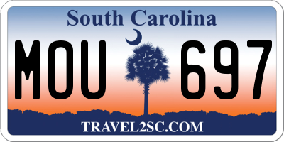 SC license plate MOU697
