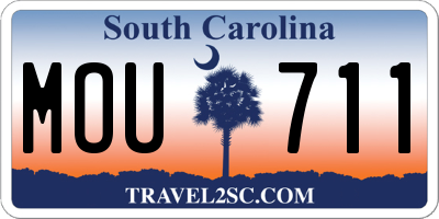 SC license plate MOU711