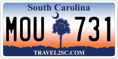 SC license plate MOU731