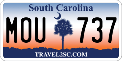 SC license plate MOU737