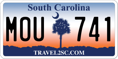 SC license plate MOU741
