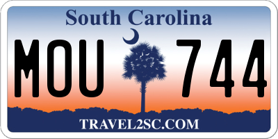 SC license plate MOU744