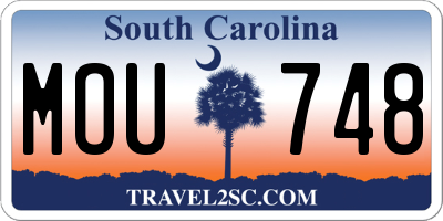 SC license plate MOU748
