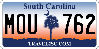 SC license plate MOU762