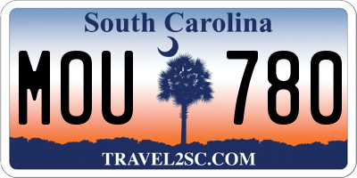SC license plate MOU780