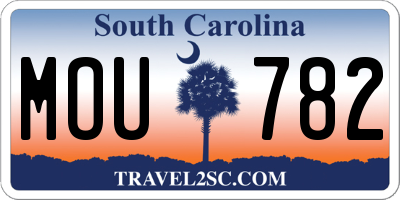 SC license plate MOU782