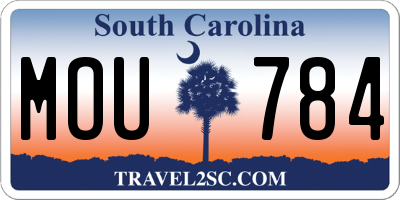 SC license plate MOU784