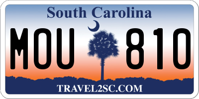 SC license plate MOU810