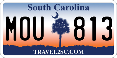 SC license plate MOU813