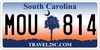 SC license plate MOU814