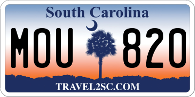 SC license plate MOU820