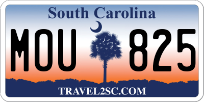 SC license plate MOU825