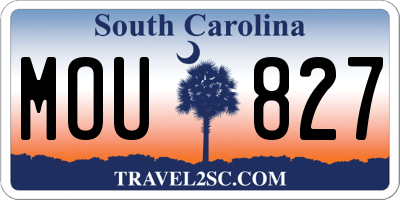 SC license plate MOU827