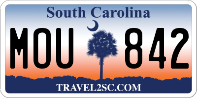 SC license plate MOU842