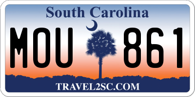 SC license plate MOU861