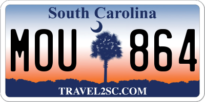 SC license plate MOU864