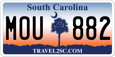 SC license plate MOU882