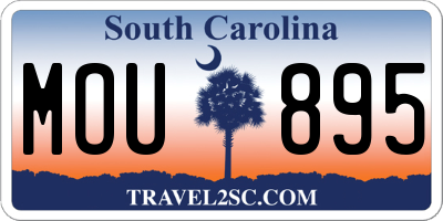 SC license plate MOU895