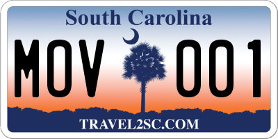 SC license plate MOV001