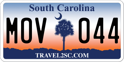 SC license plate MOV044