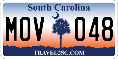 SC license plate MOV048