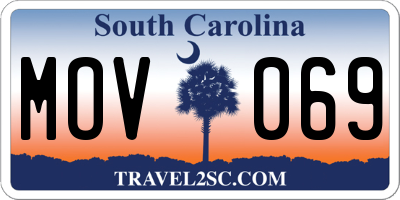 SC license plate MOV069