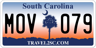 SC license plate MOV079