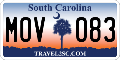 SC license plate MOV083