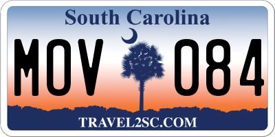 SC license plate MOV084
