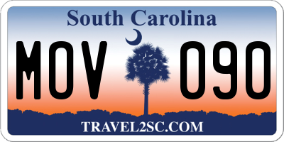 SC license plate MOV090