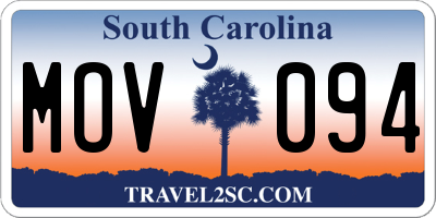 SC license plate MOV094