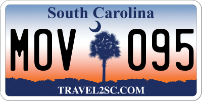 SC license plate MOV095