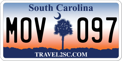 SC license plate MOV097