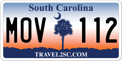 SC license plate MOV112