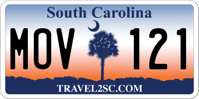 SC license plate MOV121