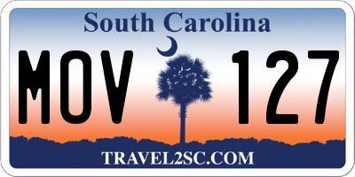 SC license plate MOV127