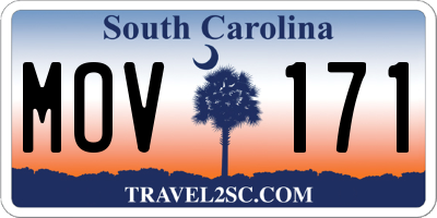 SC license plate MOV171