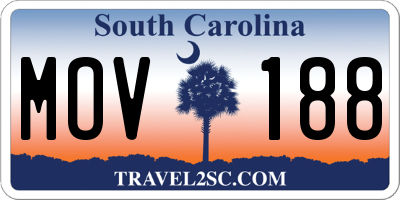 SC license plate MOV188