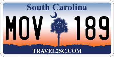 SC license plate MOV189