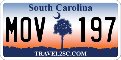 SC license plate MOV197