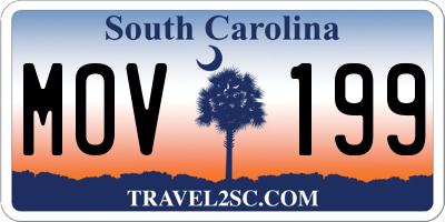SC license plate MOV199