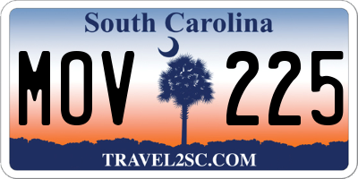 SC license plate MOV225