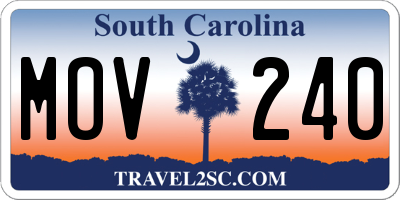 SC license plate MOV240