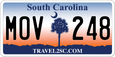 SC license plate MOV248