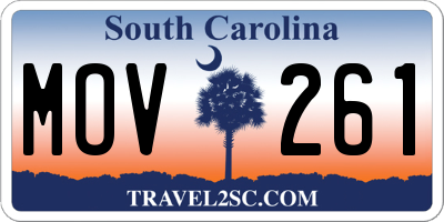 SC license plate MOV261