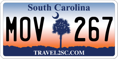 SC license plate MOV267