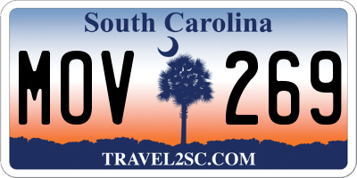 SC license plate MOV269