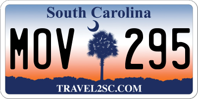 SC license plate MOV295