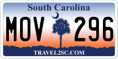 SC license plate MOV296