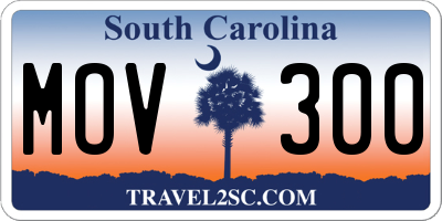 SC license plate MOV300